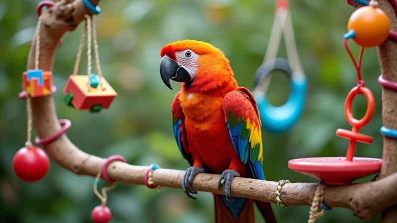 10 Ways to Keep Your Pet Bird Mentally Stimulated, Concept art for illustrative purpose, tags: euren und glücklich - Monok