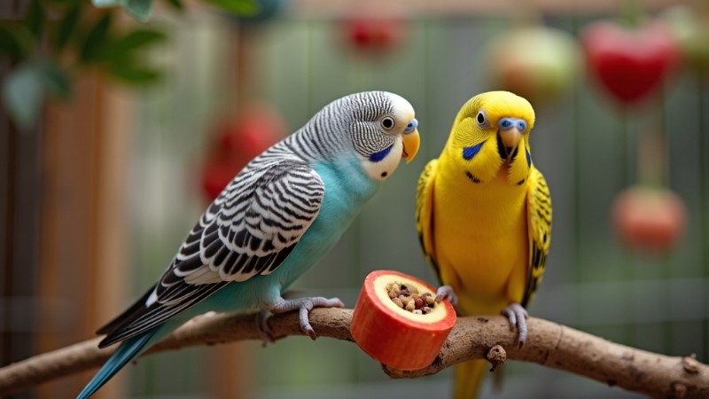 8 Creative Ways to Keep Your Budgie Engaged and Happy, Concept art for illustrative purpose, tags: und - Monok
